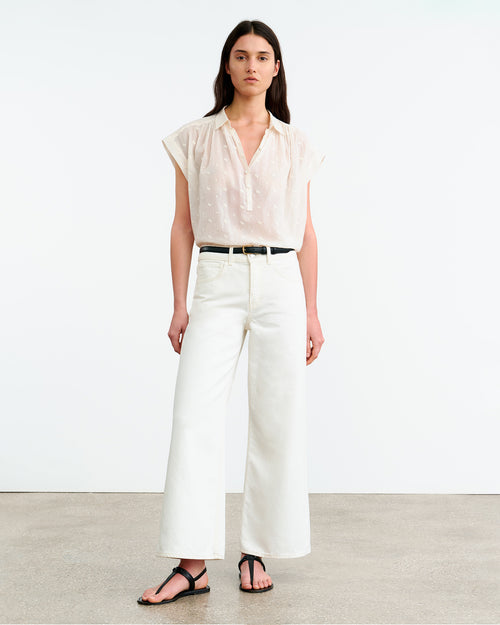 NORMANDY BLOUSE IN IVORY