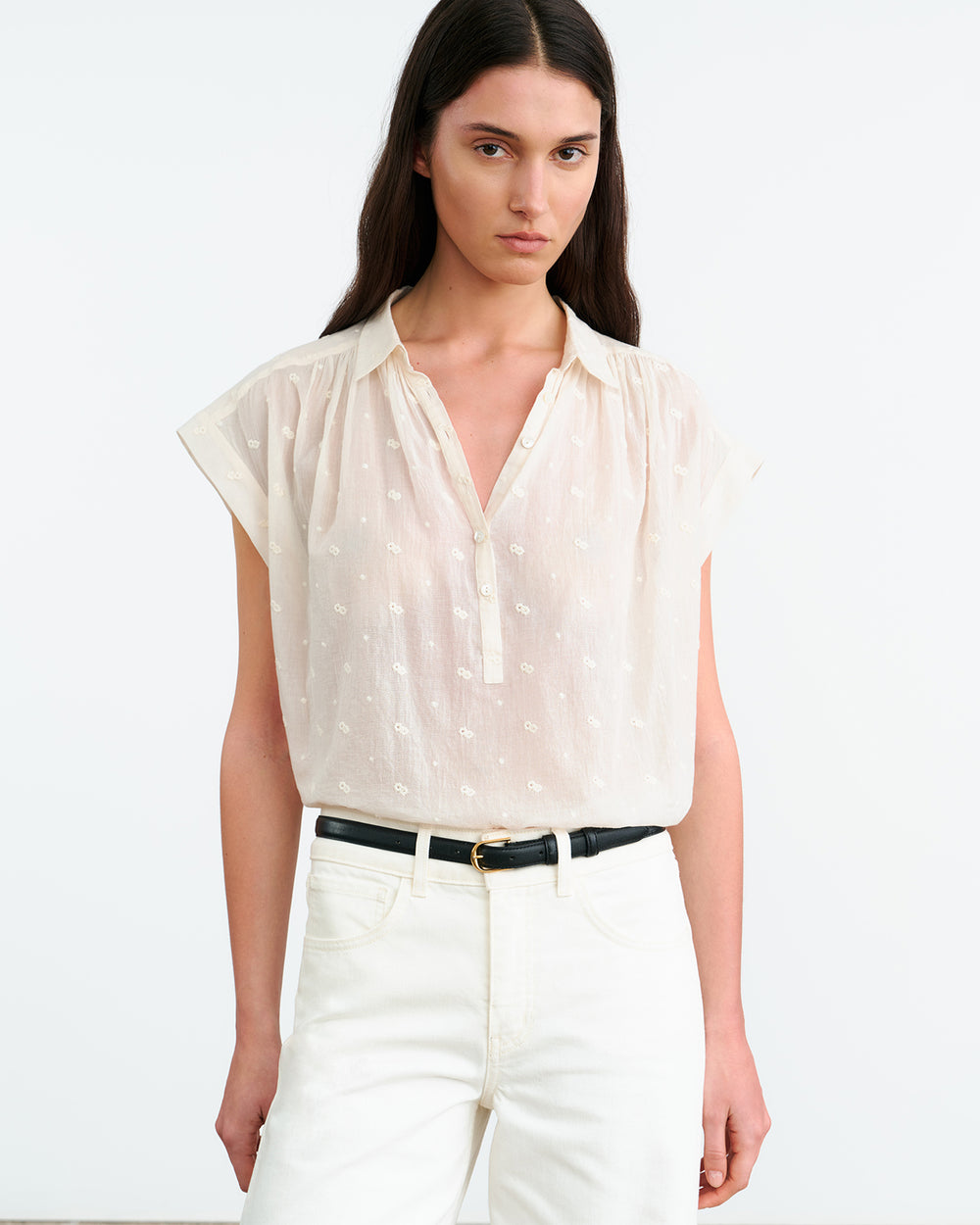 NORMANDY BLOUSE IN IVORY