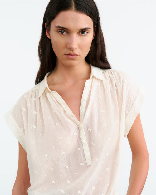 NORMANDY BLOUSE IN IVORY