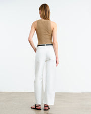 LOTTIE SILK KNIT TANK IN CAMEL