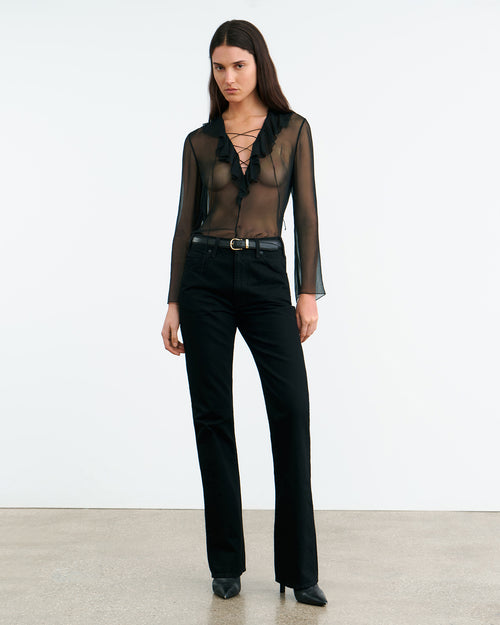 GISELLA SILK BLOUSE IN BLACK