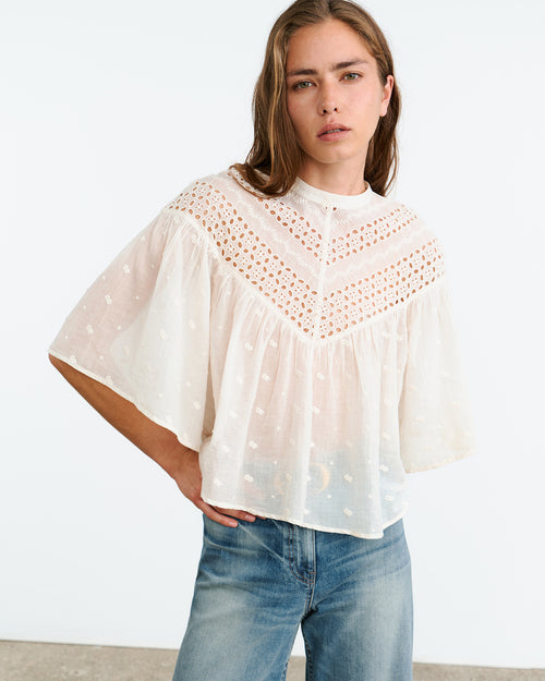 MIKKI BLOUSE IN IVORY