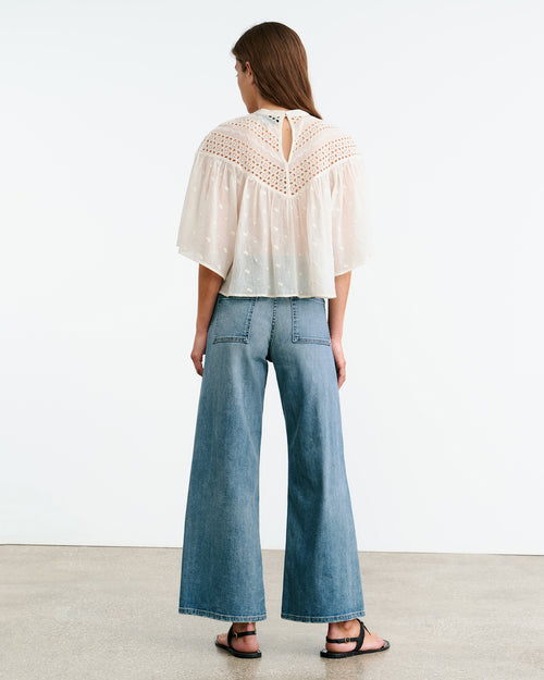 MIKKI BLOUSE IN IVORY