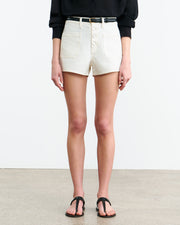 HARLEY DENIM SHORT IN CREAM