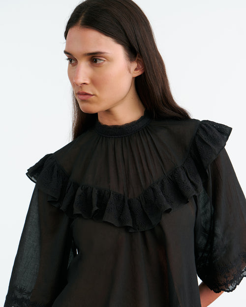 ALAIN BLOUSE IN BLACK