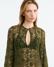 DELLA KNIT DRESS IN ARMY GREEN