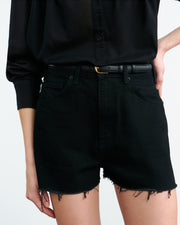 COBAIN DENIM SHORT IN JET BLACK