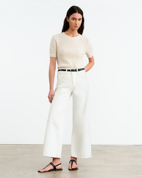 ELYSIA CASHMERE SWEATER IN IVORY