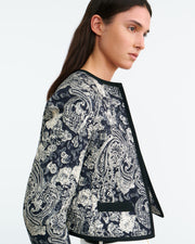 BONO JACKET IN MIXED PAISLEY PRINT