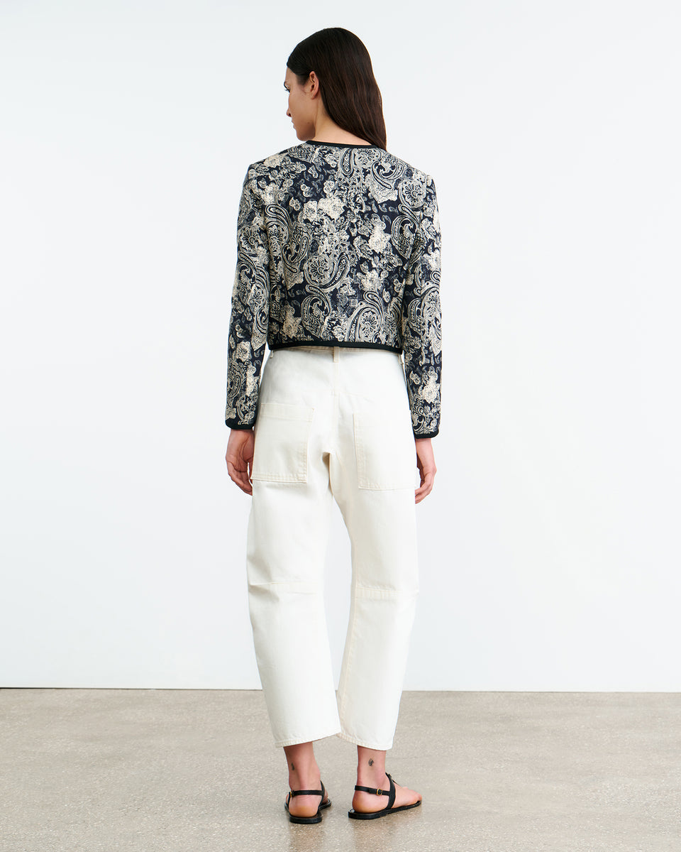 BONO JACKET IN MIXED PAISLEY PRINT