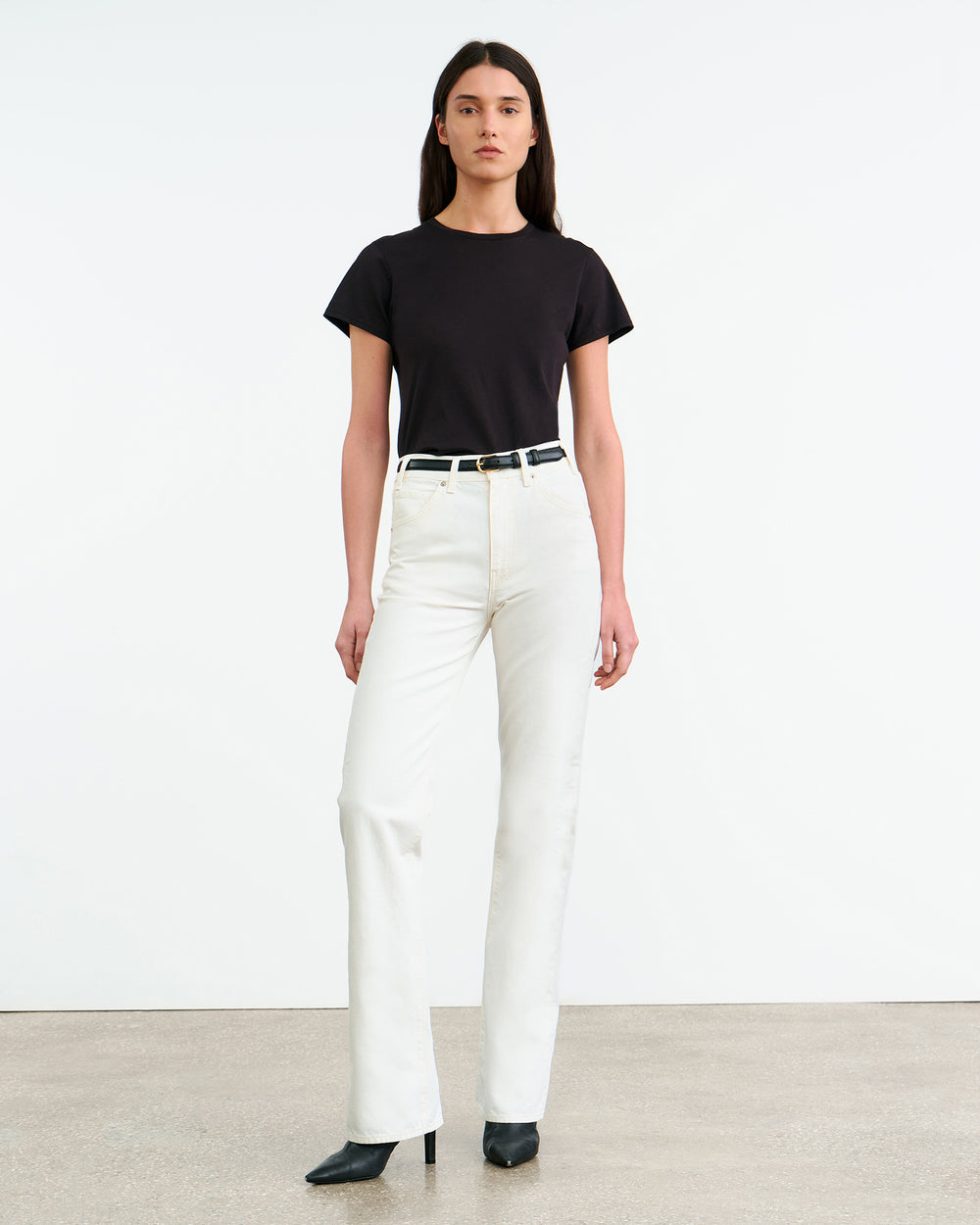 LANA TEE IN JET BLACK