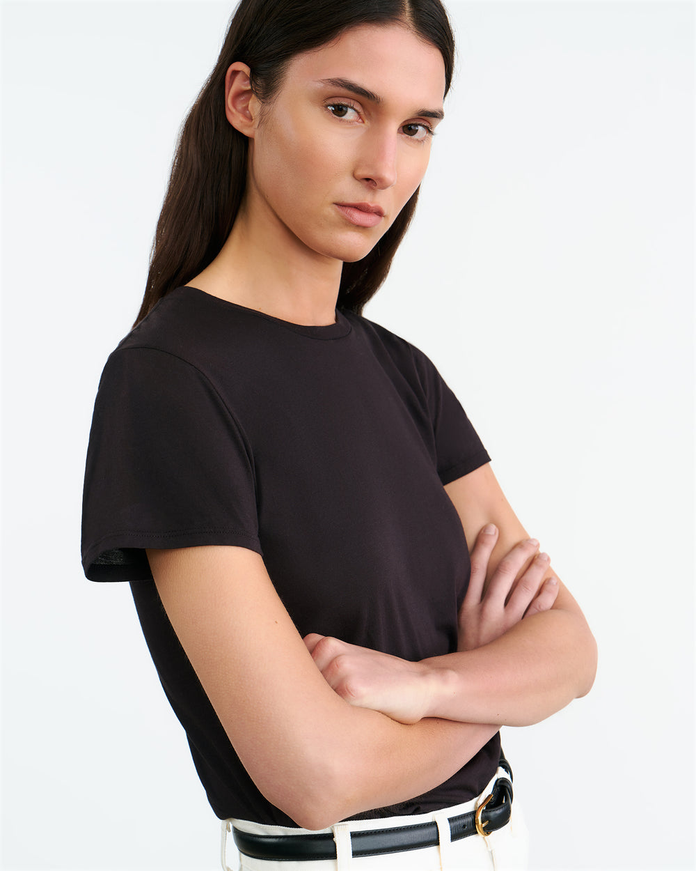 LANA TEE IN JET BLACK