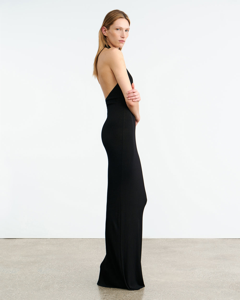 GERTRUDE KNIT DRESS IN BLACK
