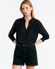 COBAIN DENIM SHORT IN JET BLACK