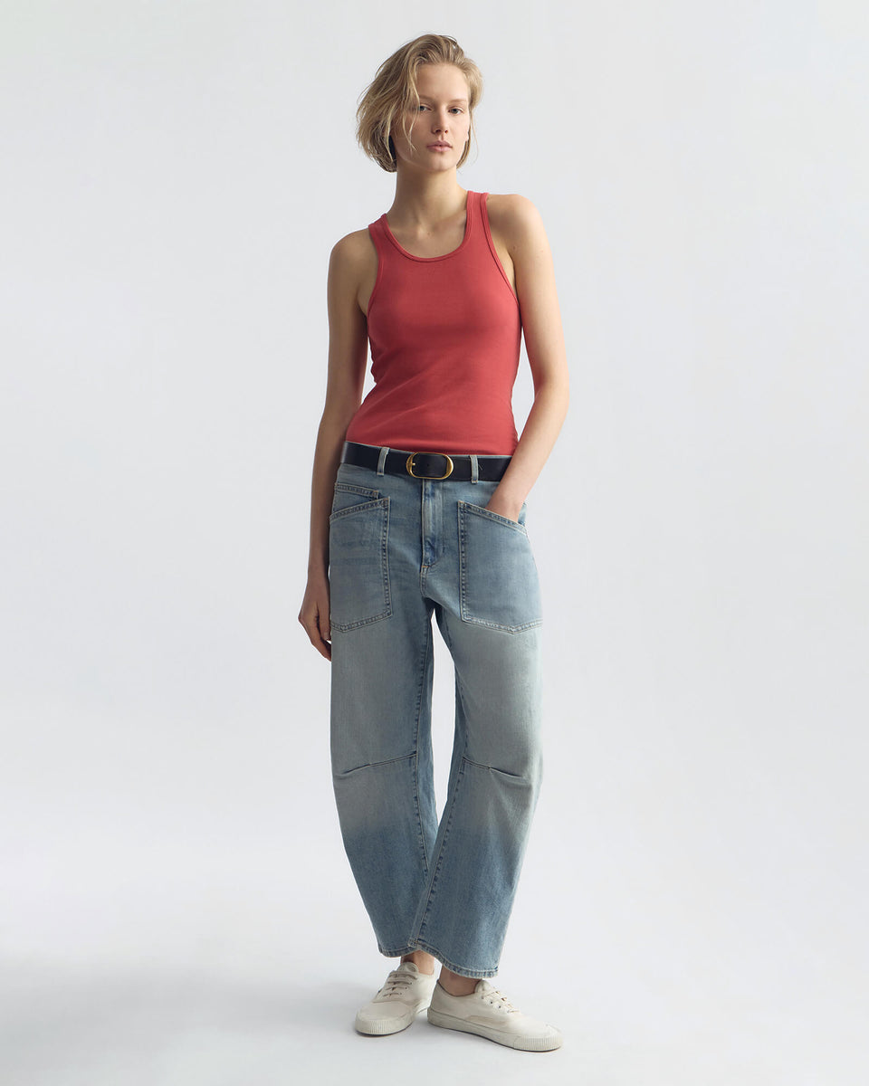 JUNE TANK IN WASHED RED