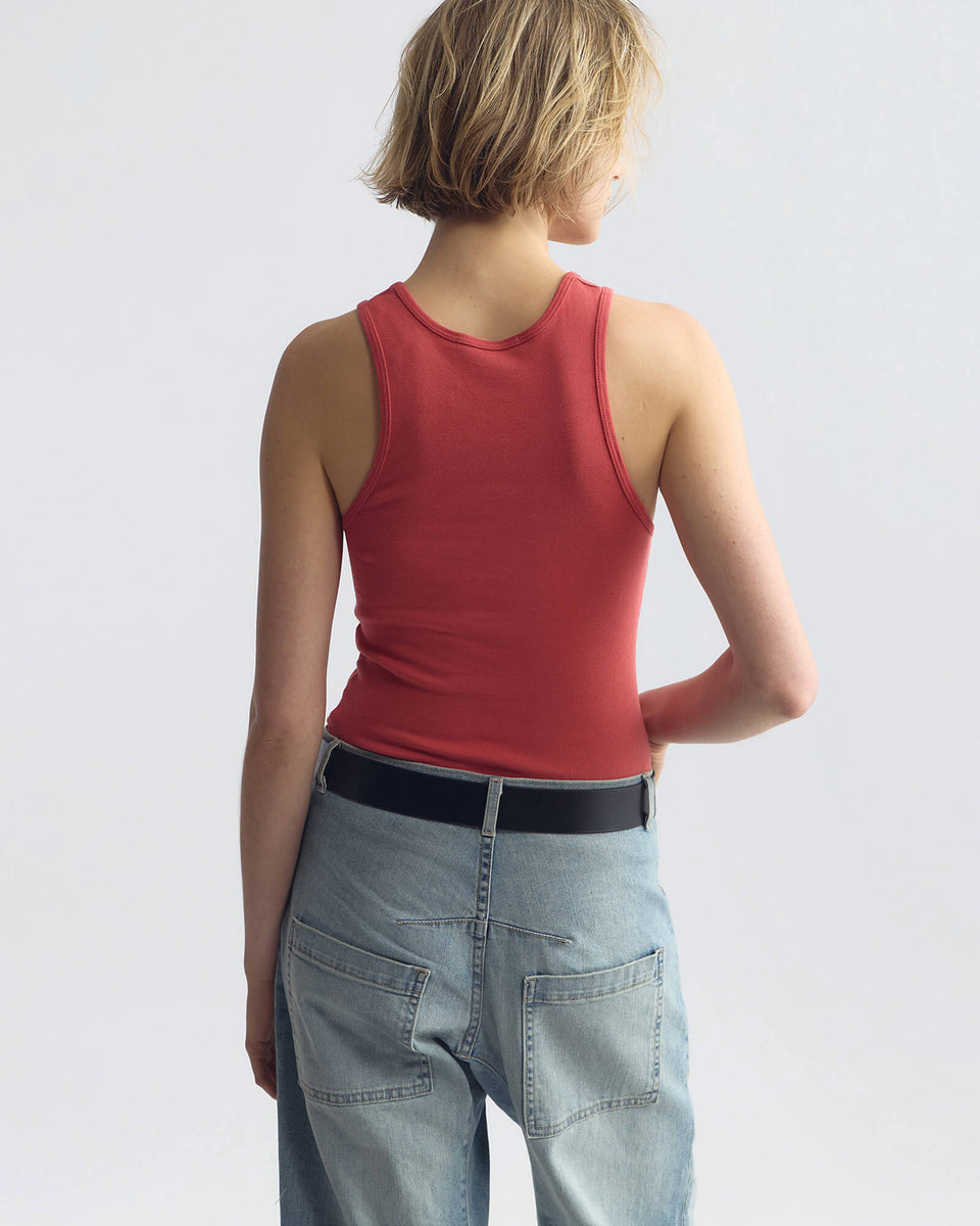 JUNE TANK IN WASHED RED