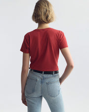 LANA TEE IN WASHED RED