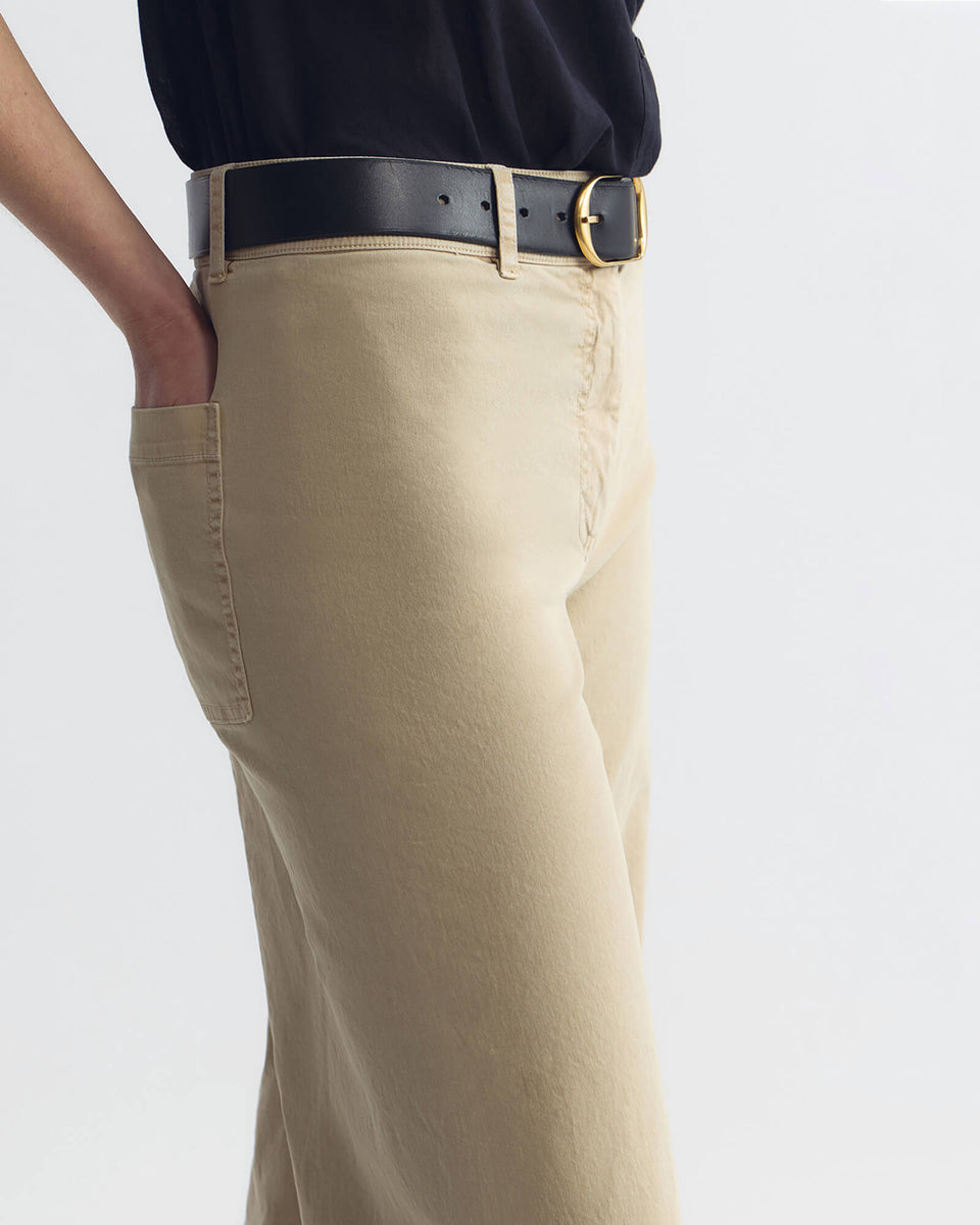 MEGAN COTTON PANT IN VINTAGE WASHED - SOLSTICE