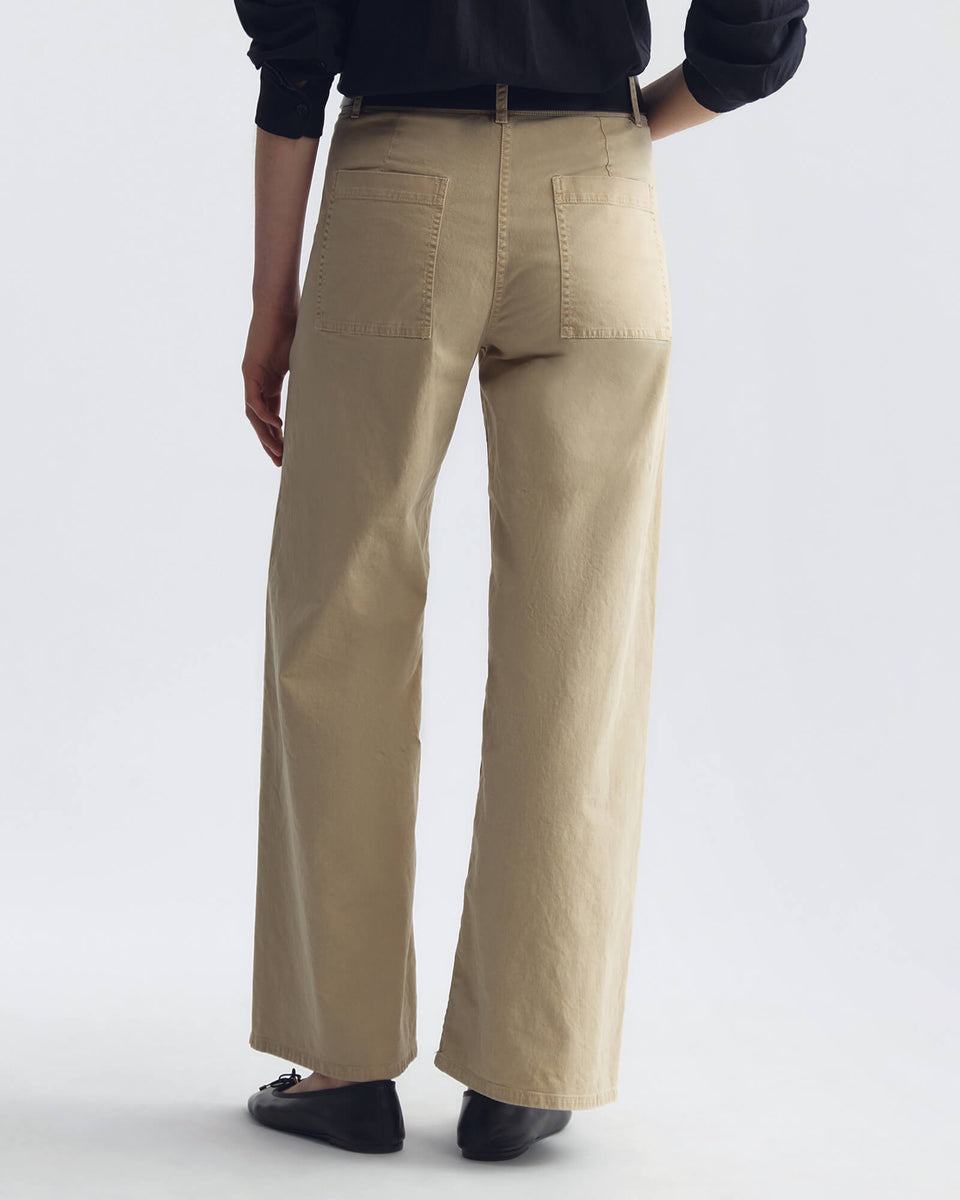 MEGAN COTTON PANT IN VINTAGE WASHED - SOLSTICE