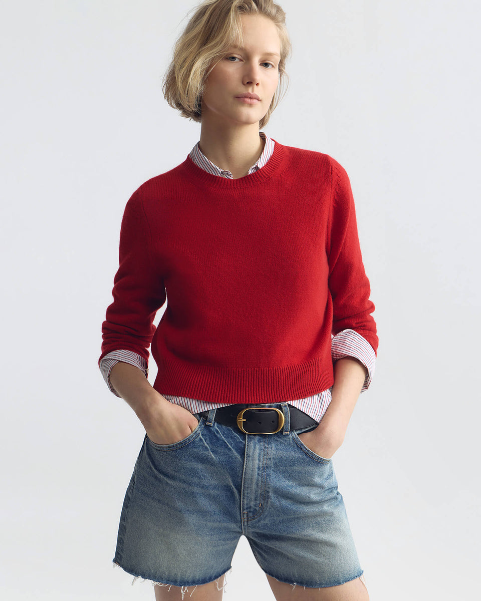 VENUS SWEATER IN TRUE RED
