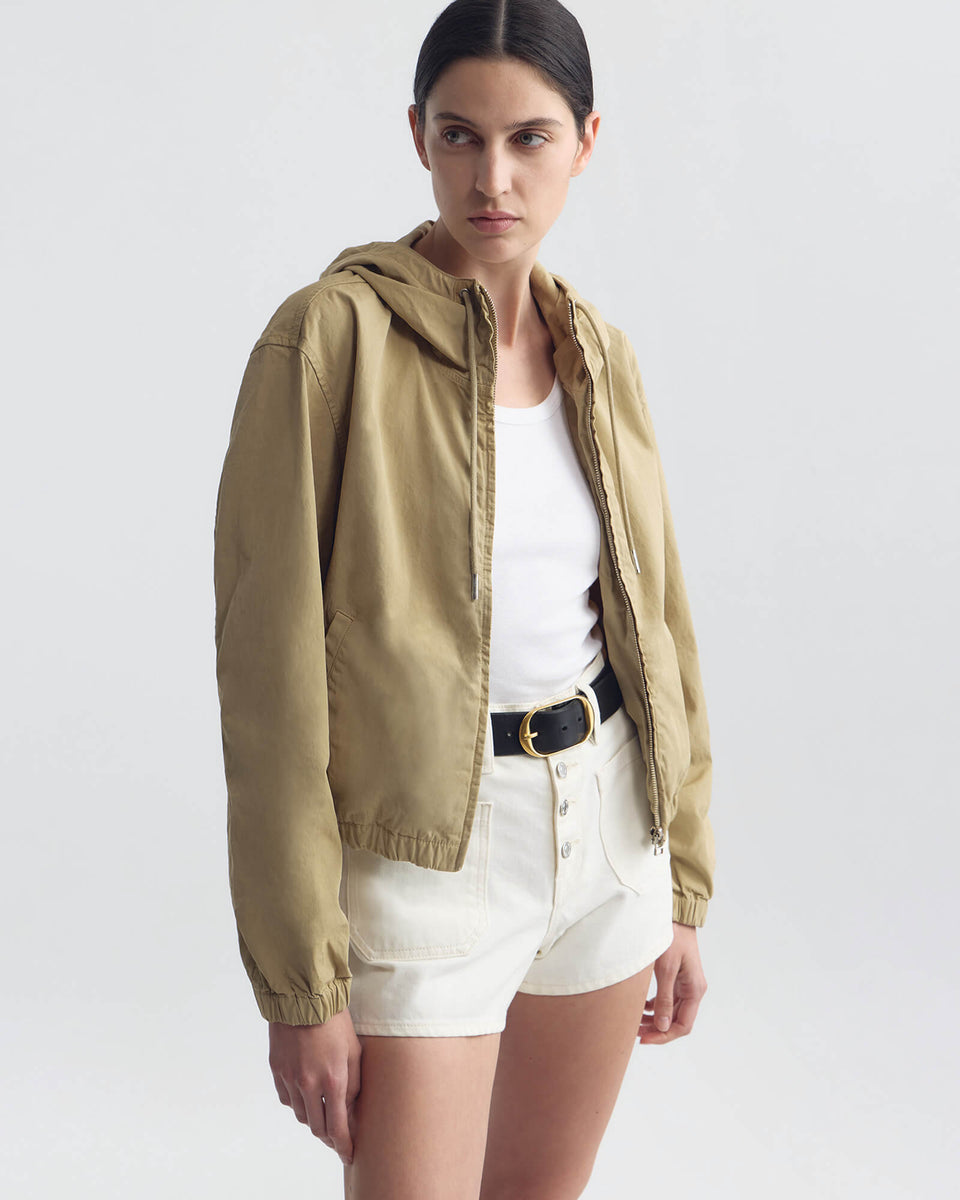 CLYDE HOODED WINDBREAKER IN SOLSTICE