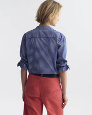 RAPHAEL CLASSIC SHIRT IN DARK NAVY/WHITE STRIPE