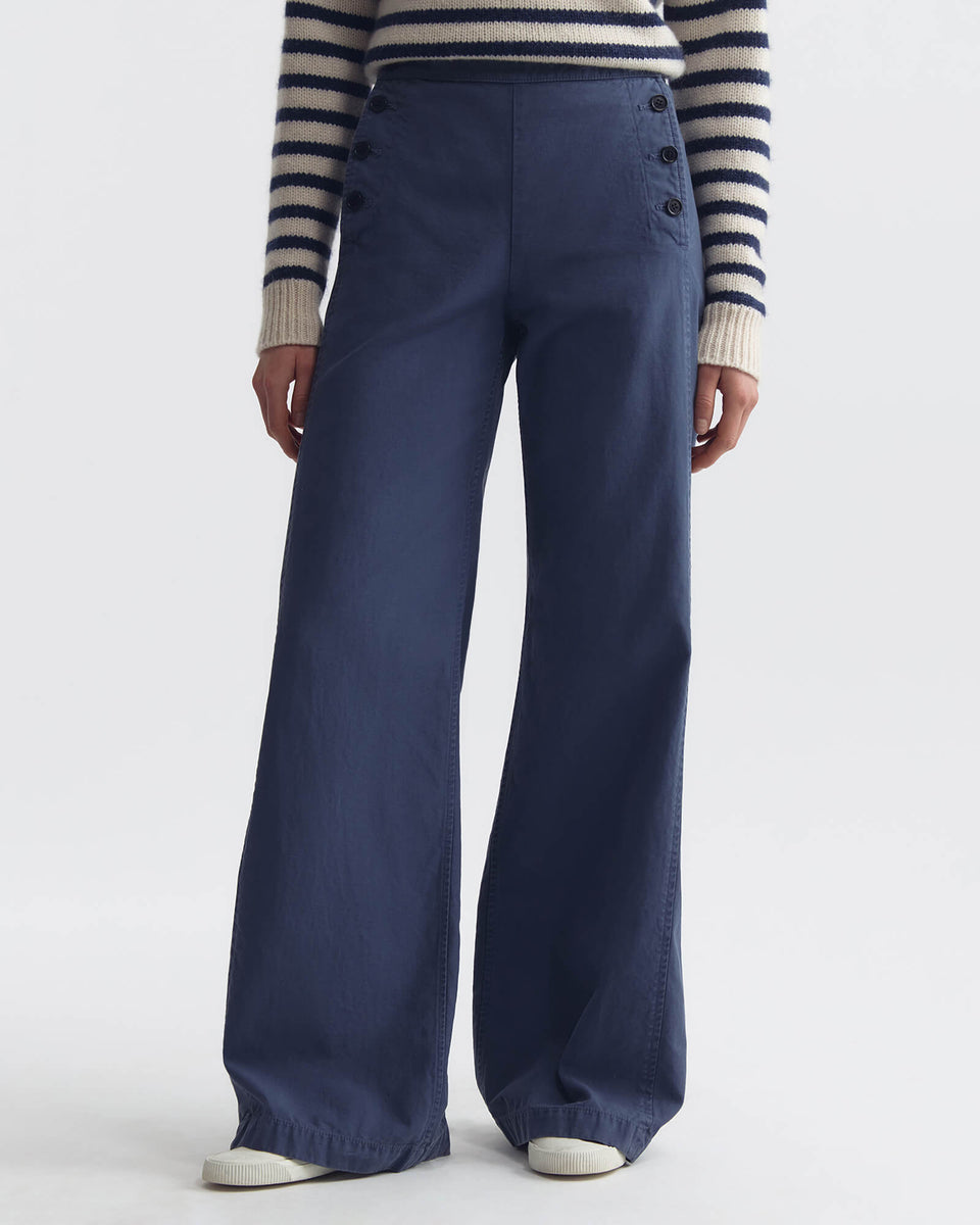 REED COTTON PANT IN FRENCH NAVY