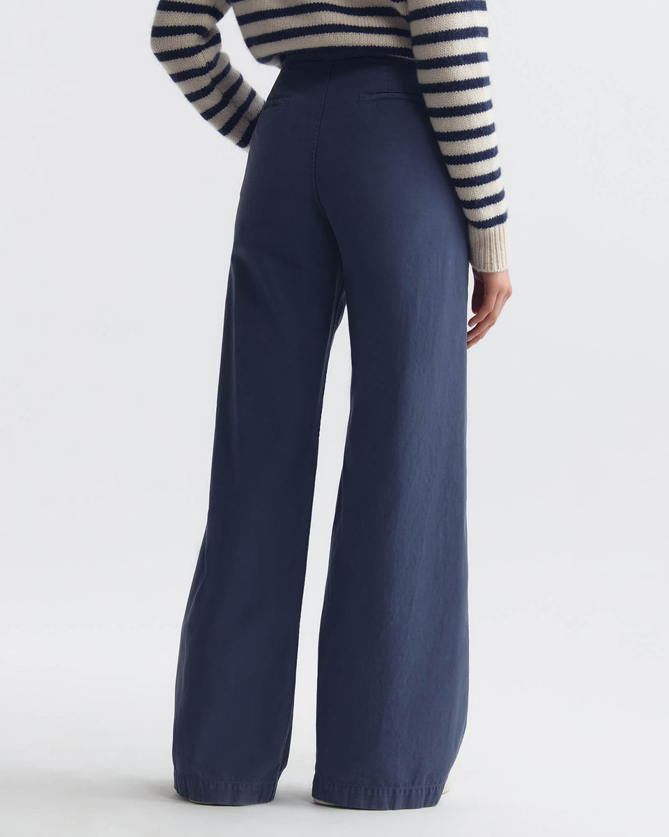 REED COTTON PANT IN FRENCH NAVY