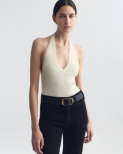 IVEY SILK HALTER IN POWDER
