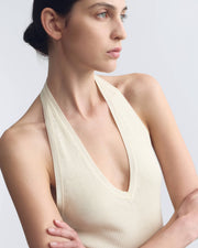 IVEY SILK HALTER IN POWDER