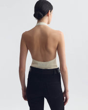 IVEY SILK HALTER IN POWDER
