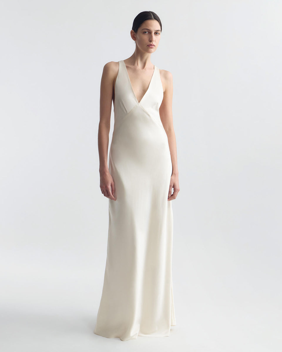 ivory aline dress BABARONI Lace Champagne Wedding Dresses A-line Halter Lace Floor-length Lace-up, Champagne / US0