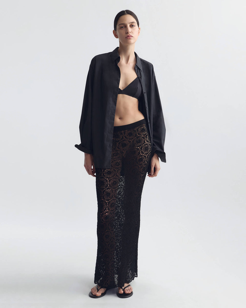 NIKA KNITTED SKIRT IN BLACK