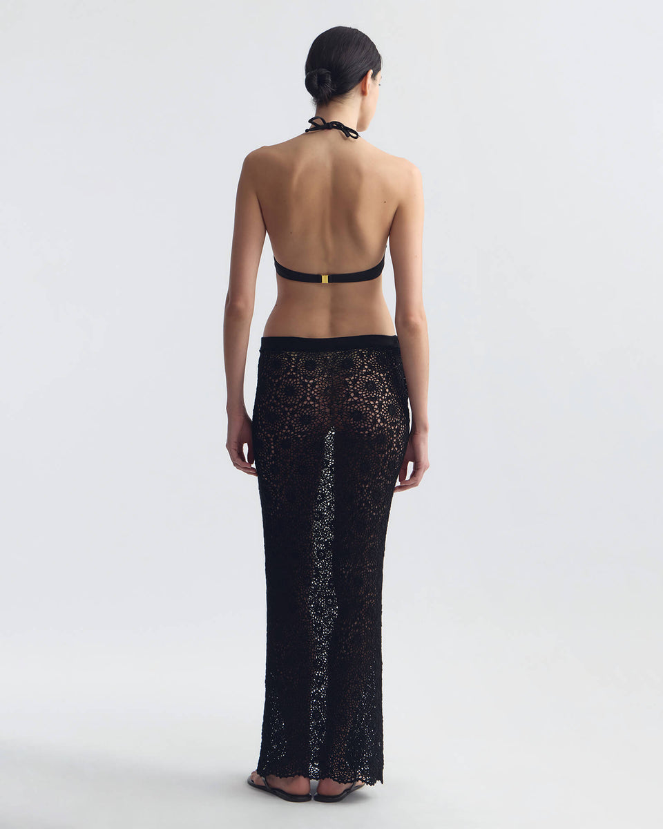 NIKA KNITTED SKIRT IN BLACK