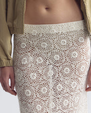 NIKA KNITTED SKIRT IN IVORY