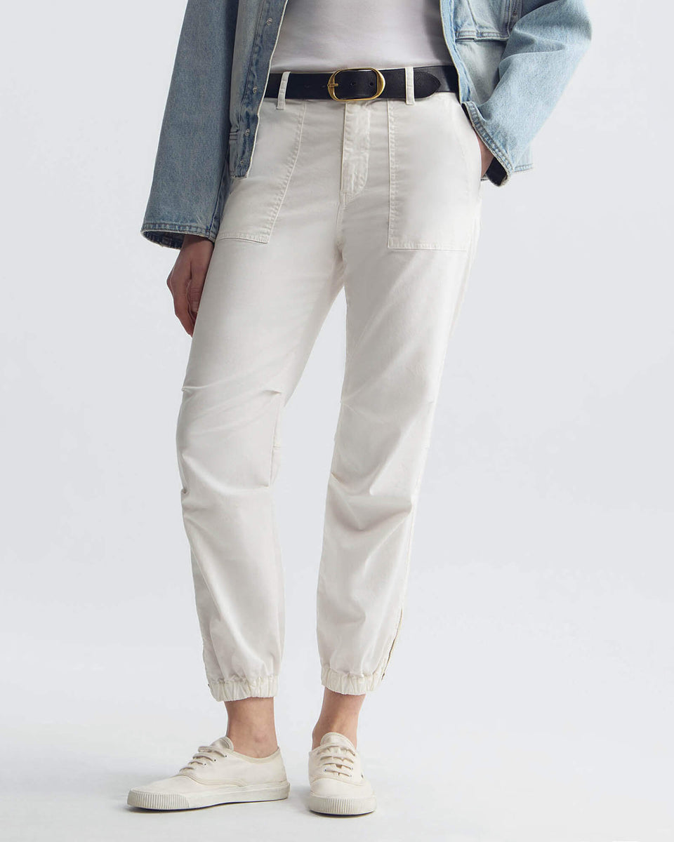 UTILITY COTTON PANT IN WHITE