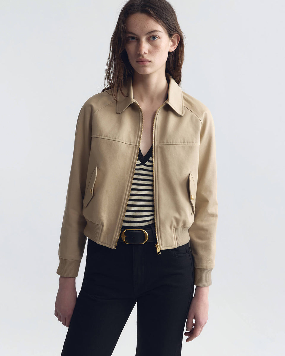 SAUL BOMBER IN BEIGE
