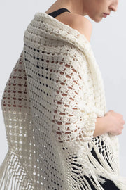ROBIN CROCHET SHAWL IN IVORY