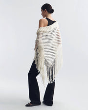ROBIN CROCHET SHAWL IN IVORY