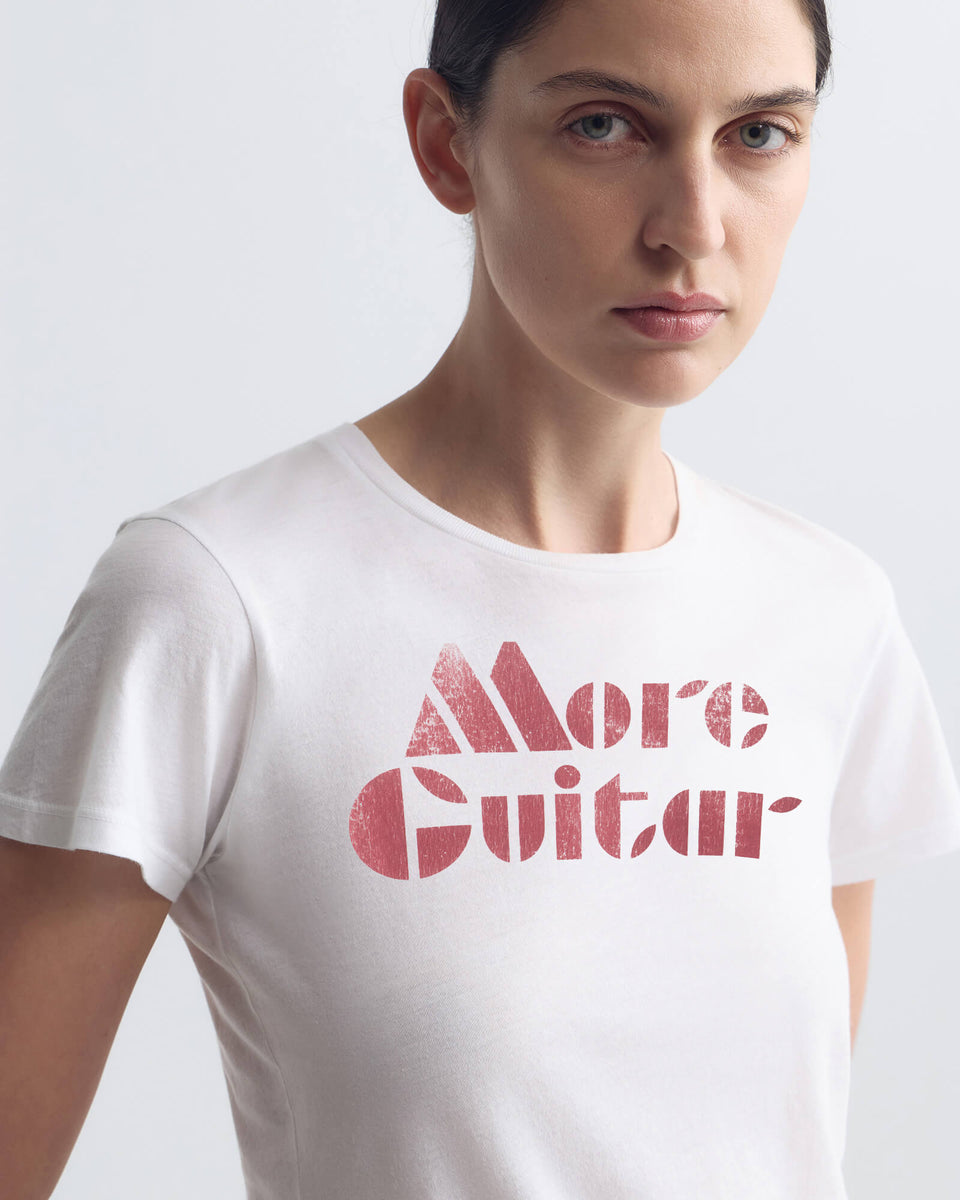 LANA TEE - MORE GUITAR IN WHITE/RED PRINT