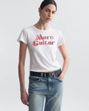 LANA TEE - MORE GUITAR IN WHITE/RED PRINT
