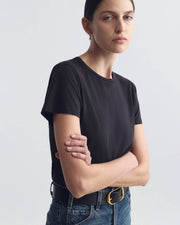 LANA TEE IN JET BLACK