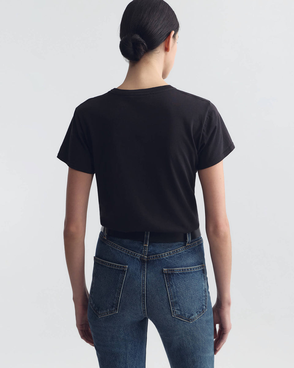 LANA TEE IN JET BLACK