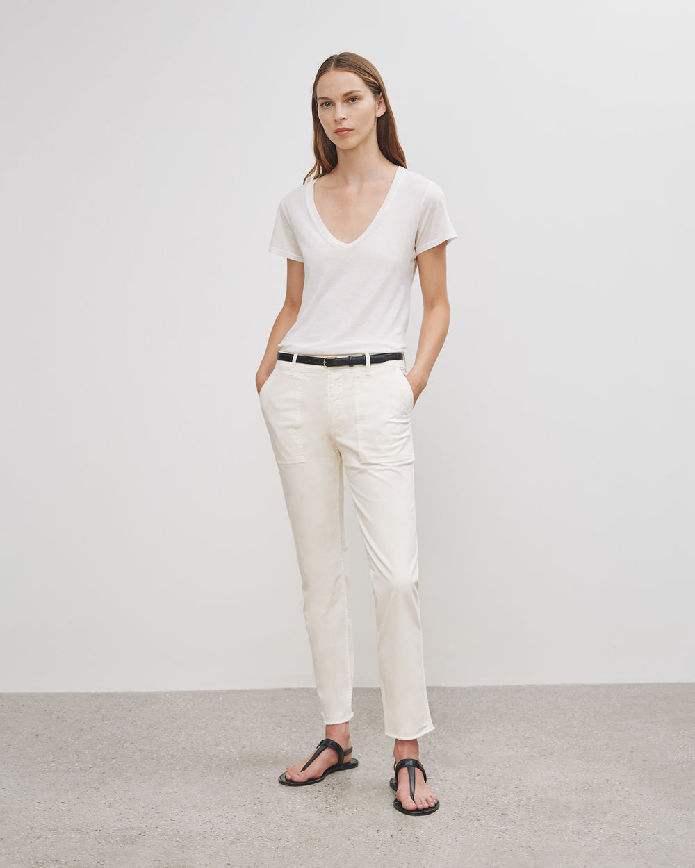 JENNA PANT IN EGGSHELL