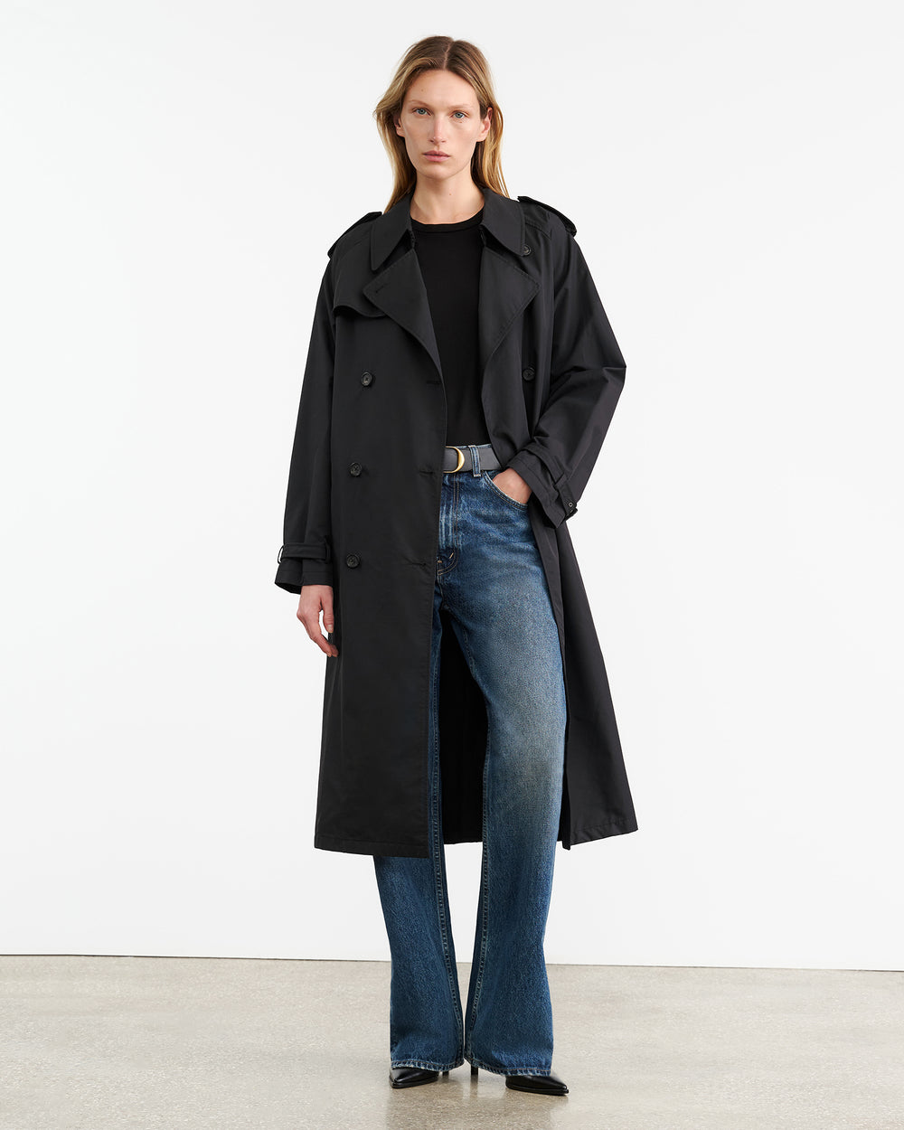 TANNER TRENCH COAT IN BLACK