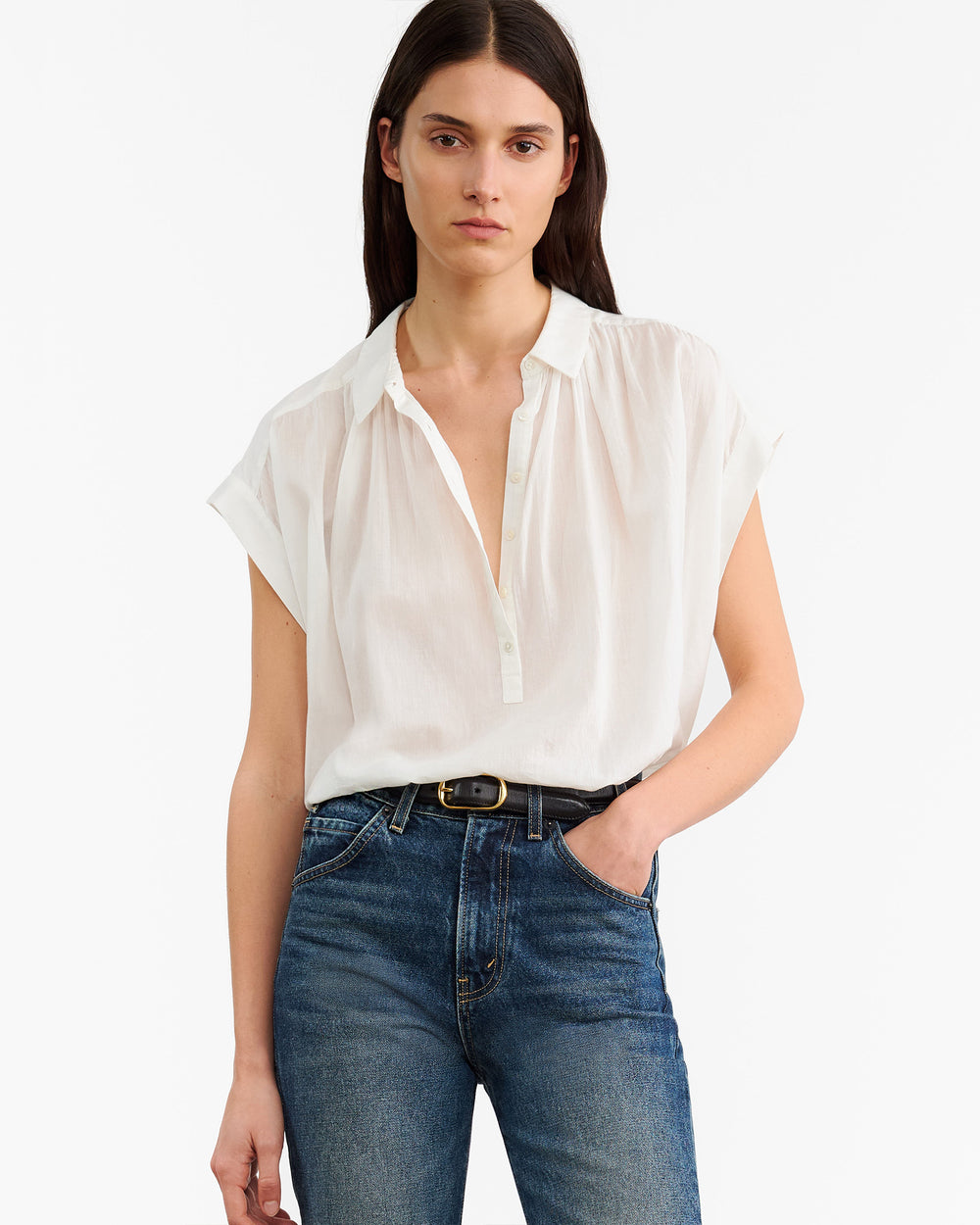 NORMANDY BLOUSE IN IVORY