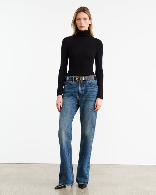 LYNETTE CASHMERE TURTLENECK IN BLACK