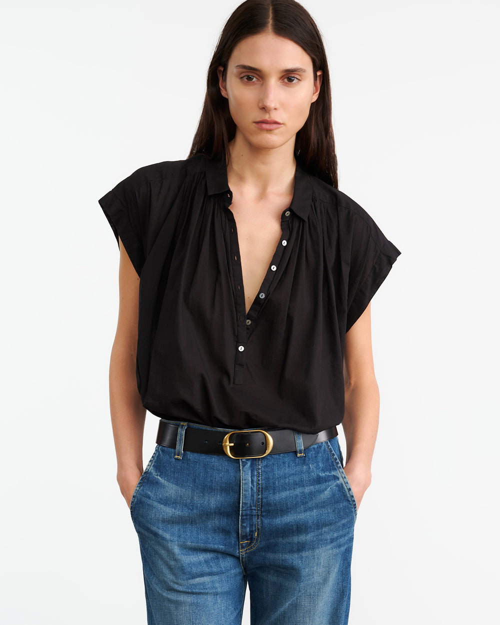NORMANDY BLOUSE IN BLACK