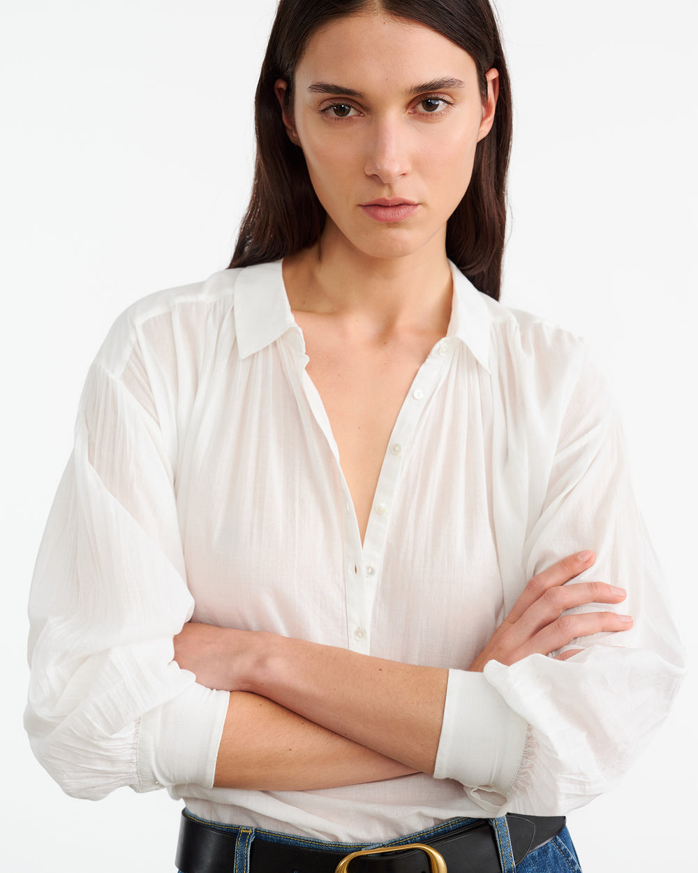 MILES BLOUSE IN IVORY