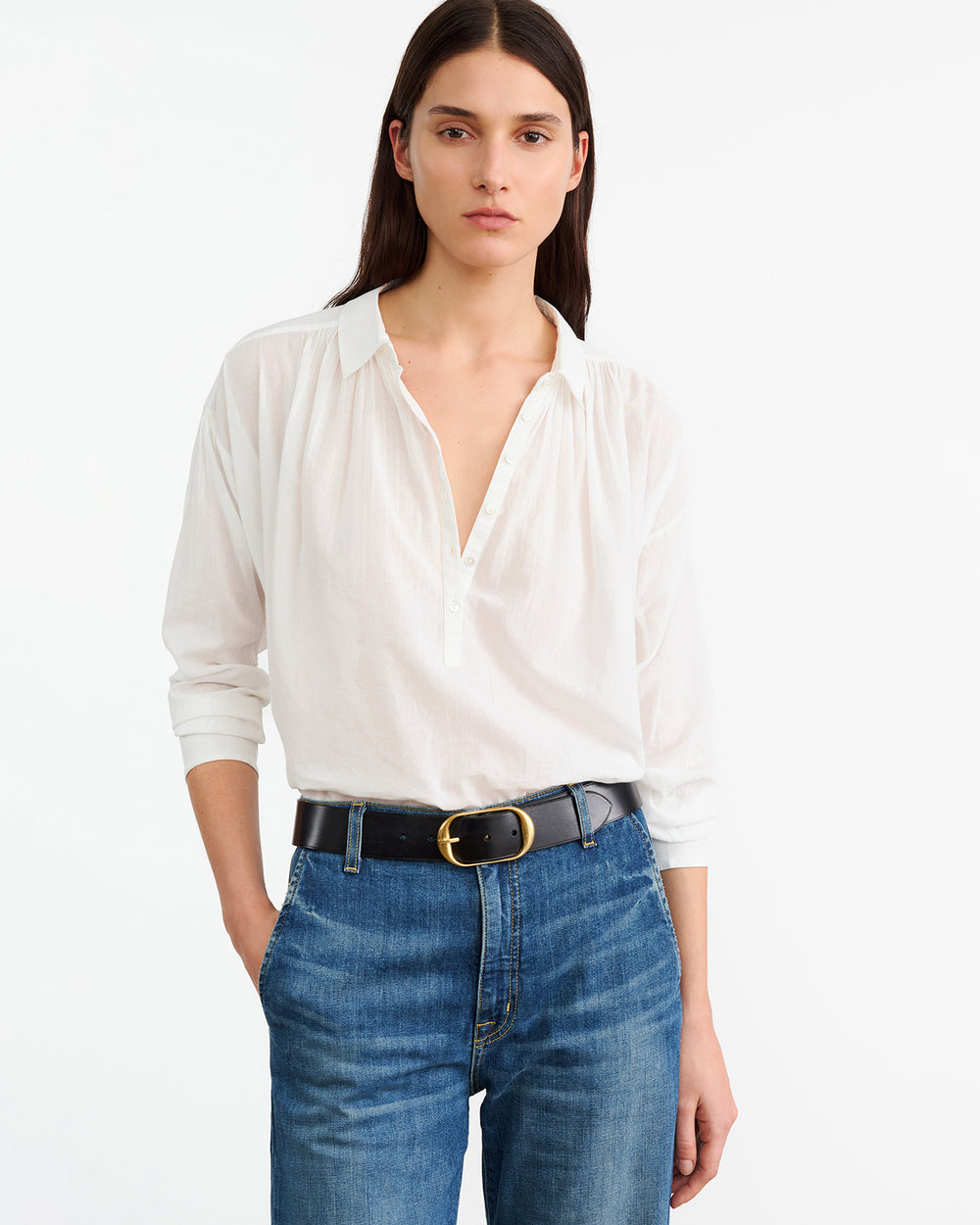 MILES BLOUSE IN IVORY